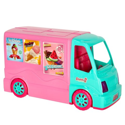 Samochód dla lalek kamper food truck zestaw 21 el. Samochód dla lalek kamper food truck zestaw 21 el.