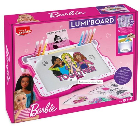 Tablica kreatywna podświetlana do rysowania Barbie Maped Tablica kreatywna podświetlana do rysowania Barbie Maped