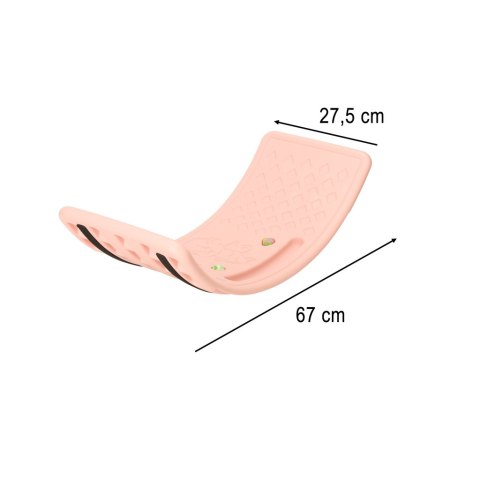 Deska do balansowania bujak dla dzieci 67x29 cm antypoślizgowa różowa Deska do balansowania bujak dla dzieci 67x29 cm antypoślizgowa różowa