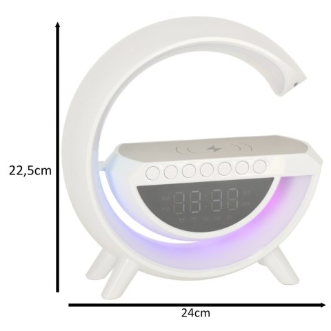 Lampka LED RGB ładowarka indukcyjna radio budzik zegar Lampka LED RGB ładowarka indukcyjna radio budzik zegar