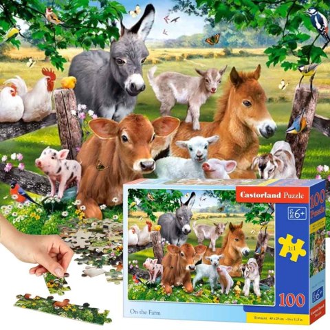 Puzzle układanka 100 elementów Na farmie 6+ CASTORLAND Puzzle układanka 100 elementów Na farmie 6+ CASTORLAND