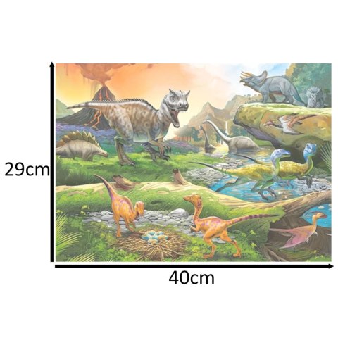 Puzzle układanka 100 elementów Świat Dinozaurów 6+ CASTORLAND Puzzle układanka 100 elementów Świat Dinozaurów 6+ CASTORLAND