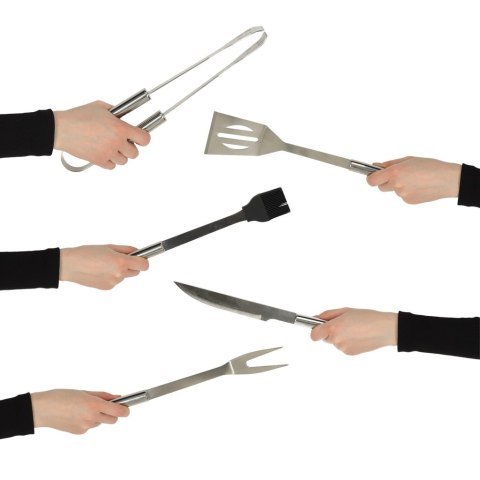 Sztućce do grilla akcesoria grillowe zestaw w etui 6 w 1 Sztućce do grilla akcesoria grillowe zestaw w etui 6 w 1