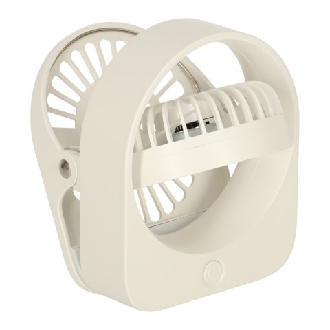 Wentylator wiatrak biurkowy bezprzewodowy USB 11,5 cm biały Wentylator wiatrak biurkowy bezprzewodowy USB 11,5 cm biały