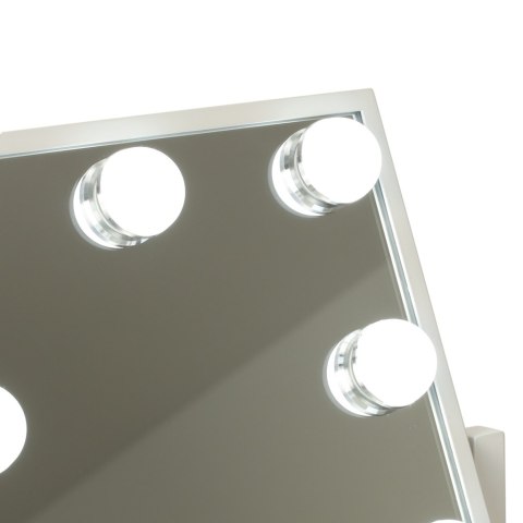 Lusterko do makijażu kosmetyczne podświetlane LED Hollywood z 12 żarówkami USB 30 x 40 cm Lusterko do makijażu kosmetyczne podświetlane LED Hollywood z 12 żarówkami USB 30 x 40 cm