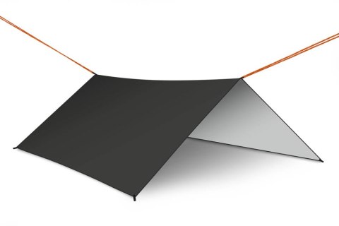 Plandeka tarp płachta biwakowa namiot na hamak osłona przeciwdeszczowa 300cm czarny Plandeka tarp płachta biwakowa namiot na hamak osłona przeciwdeszczowa 300cm czarny
