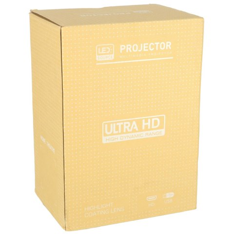 Projektor rzutnik przenośny LED 1280x720 40-130" Android 11.0 USB HDMI WiFi biały Projektor rzutnik przenośny LED 1280x720 40-130" Android 11.0 USB HDMI WiFi biały