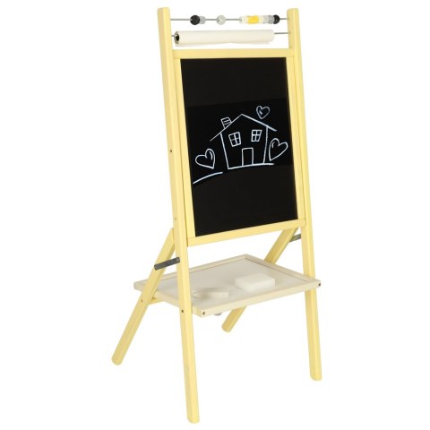 Tablica kredowa magnetyczna liczydło papier szara 46 x 43 x 89 cm Tablica kredowa magnetyczna liczydło papier szara 46 x 43 x 89 cm
