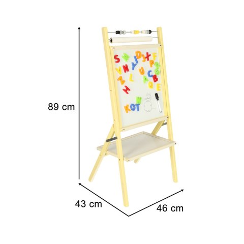 Tablica kredowa magnetyczna liczydło papier szara 46 x 43 x 89 cm Tablica kredowa magnetyczna liczydło papier szara 46 x 43 x 89 cm