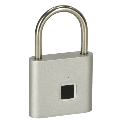 Zamek elektroniczny SMART kłódka inteligentna na odcisk palca stalowy karbon Zamek elektroniczny SMART kłódka inteligentna na odcisk palca stalowy karbon