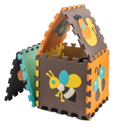 Mata edukacyjna piankowa puzzle zwierzątka kolorowa 85 x 85 cm 9 elementów kolorowa folia Mata edukacyjna piankowa puzzle zwierzątka kolorowa 85 x 85 cm 9 elementów kolorowa folia