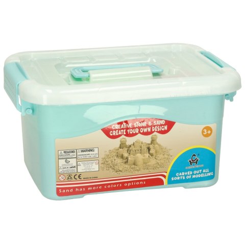 Piasek Kinetyczny w pudełku 2kg foremki beżowy Piasek Kinetyczny w pudełku 2kg foremki beżowy