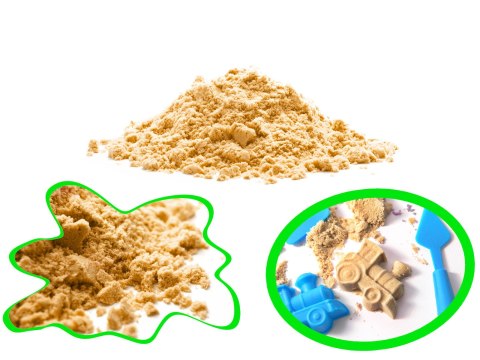Piasek Kinetyczny w pudełku 2kg foremki niebieski Piasek Kinetyczny w pudełku 2kg foremki niebieski
