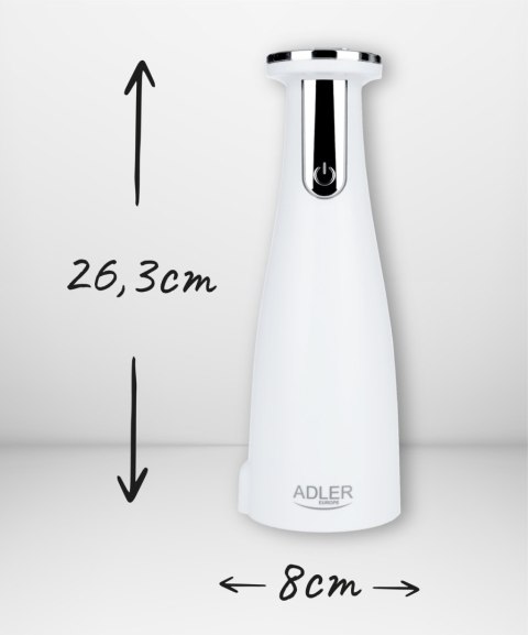 Zestaw 3 młynków do przypraw Adler AD 4449w młynek do pieprzu soli solniczka pieprzniczka elektryczny USB-C 1500 mAh Zestaw 3 młynków do przypraw Adler AD 4449w młynek do pieprzu soli solniczka pieprzniczka elektryczny USB-C 1500 mAh