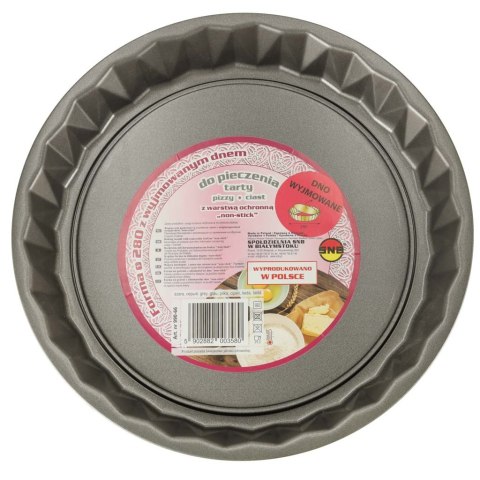 Blacha do pieczenia tortownica forma okrągła z wyjmowanym dnem do tarty 28cm szara Blacha do pieczenia tortownica forma okrągła z wyjmowanym dnem do tarty 28cm szara