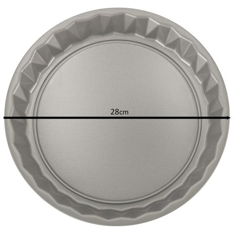 Blacha do pieczenia tortownica forma okrągła z wyjmowanym dnem do tarty 28cm szara Blacha do pieczenia tortownica forma okrągła z wyjmowanym dnem do tarty 28cm szara