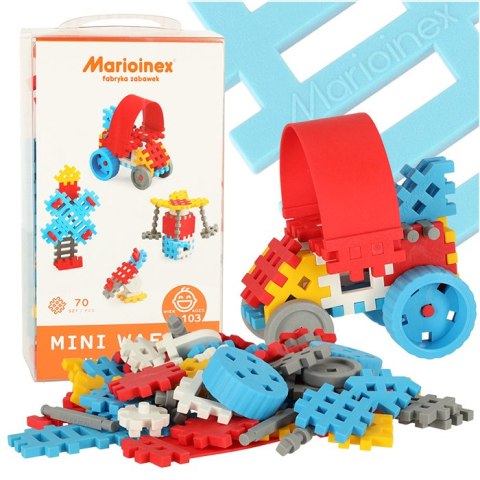 Klocki konstrukcyjne polskie mini wafle chłopak 70 elementów MARIOINEX Klocki konstrukcyjne polskie mini wafle chłopak 70 elementów MARIOINEX