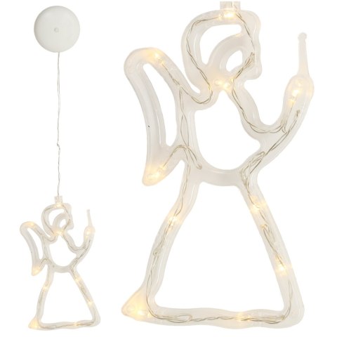 Lampki LED wisząca dekoracja świąteczna aniołek 49cm 10 LED Lampki LED wisząca dekoracja świąteczna aniołek 49cm 10 LED