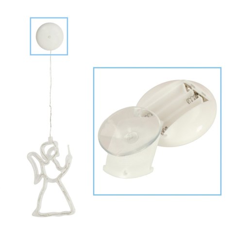 Lampki LED wisząca dekoracja świąteczna aniołek 49cm 10 LED Lampki LED wisząca dekoracja świąteczna aniołek 49cm 10 LED