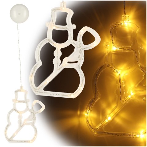 Lampki LED wisząca dekoracja świąteczna bałwanek 49cm 10 LED Lampki LED wisząca dekoracja świąteczna bałwanek 49cm 10 LED