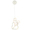 Lampki LED wisząca dekoracja świąteczna bałwanek 49cm 10 LED