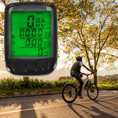 Licznik rowerowy prędkościomierz wodoodporny przewodowy 25w1 Licznik rowerowy prędkościomierz wodoodporny przewodowy 25w1