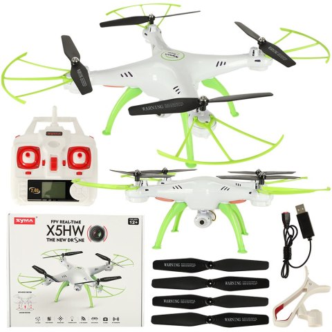 Dron RC Syma X5HW kamera FPV WiFi 2,4GHz biały Dron RC Syma X5HW kamera FPV WiFi 2,4GHz biały