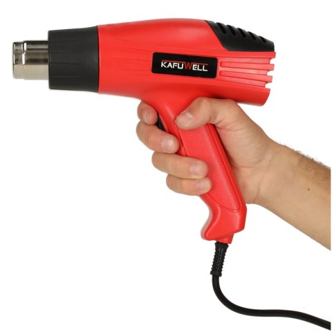 KAFUWELL Opalarka elektryczna z regulacją temperatury 0-600 st. C + 4 wymienne końcówki 1600W KAFUWELL Opalarka elektryczna z regulacją temperatury 0-600 st. C + 4 wymienne końcówki 1600W