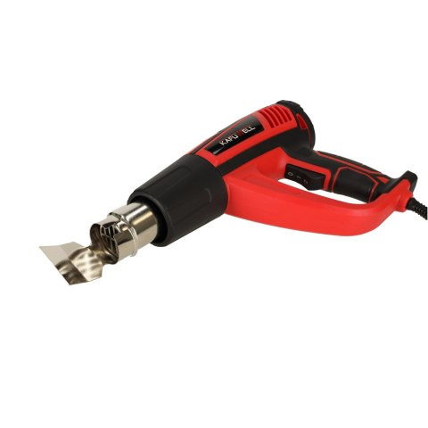 KAFUWELL Opalarka elektryczna z regulacja tempratury 0-600 st. C przepływ powietrza 300-500 l/min + 4 wymienne końcówki 1850W KAFUWELL Opalarka elektryczna z regulacja tempratury 0-600 st. C przepływ powietrza 300-500 l/min + 4 wymienne końcówki 1850W