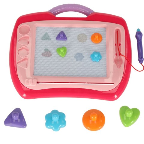 Tablica magnetyczna tablet do rysowania znikopis stempelki różowy XL Tablica magnetyczna tablet do rysowania znikopis stempelki różowy XL