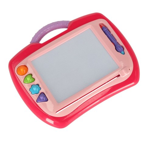 Tablica magnetyczna tablet do rysowania znikopis stempelki różowy XL Tablica magnetyczna tablet do rysowania znikopis stempelki różowy XL