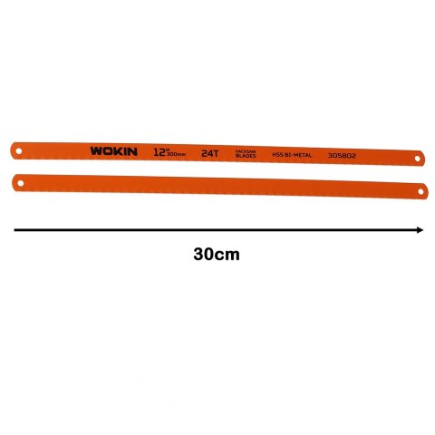 Brzeszczot bimetalowy do cięcia metalu drewna 300x12mm zestaw 2 sztuki WOKIN Brzeszczot bimetalowy do cięcia metalu drewna 300x12mm zestaw 2 sztuki WOKIN