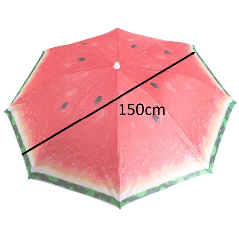 Parasol ogrodowy plażowy regulowany 150cm łamany arbuz Parasol ogrodowy plażowy regulowany 150cm łamany arbuz