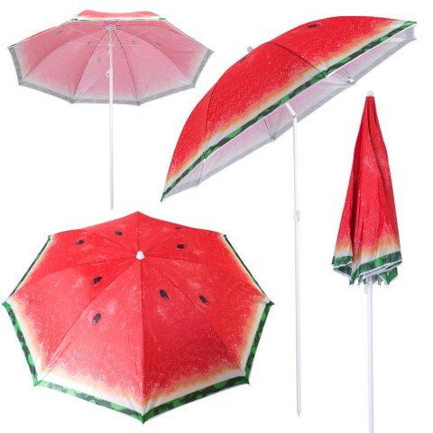 Parasol ogrodowy plażowy regulowany 150cm łamany arbuz Parasol ogrodowy plażowy regulowany 150cm łamany arbuz