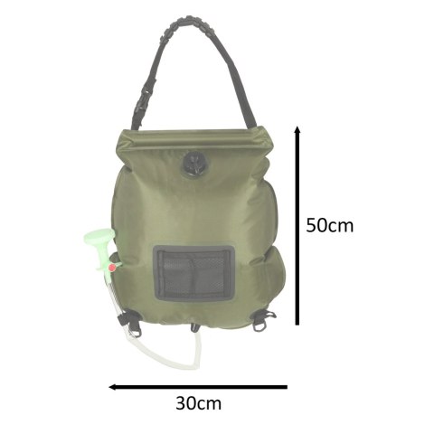 Prysznic turystyczny solarny polowy kempingowy 20L XXL z termometrem Prysznic turystyczny solarny polowy kempingowy 20L XXL z termometrem