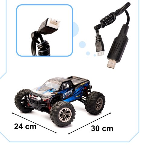 Samochód zdalnie sterowany Q901 1:16 2,4G 4CH 52km/h niebieski Samochód zdalnie sterowany Q901 1:16 2,4G 4CH 52km/h niebieski
