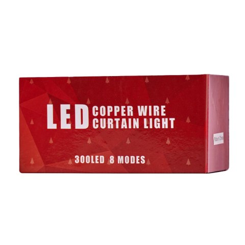 Lampki LED kurtyna girlanda druciki 3x3m 300LED multikolor pilot USB Lampki LED kurtyna girlanda druciki 3x3m 300LED multikolor pilot USB