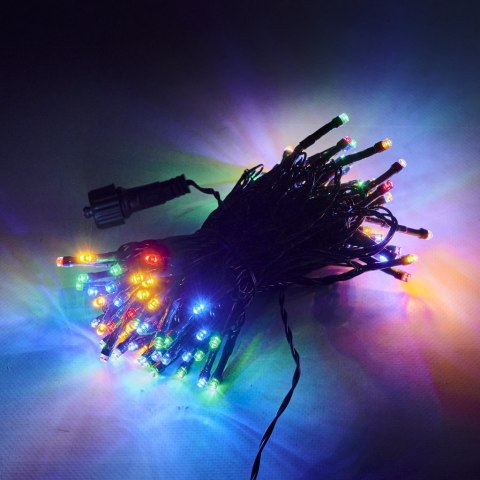Lampki LED łańcuch świetlny 10m 100LED multikolor 8 trybów świecenia Lampki LED łańcuch świetlny 10m 100LED multikolor 8 trybów świecenia