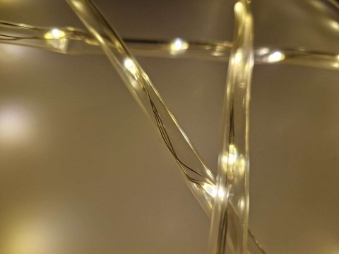 Lampki LED zewnętrzne wąż świetlny sznur na balkon 10m 100LED ciepły biały 8 trybów świecenia Lampki LED zewnętrzne wąż świetlny sznur na balkon 10m 100LED ciepły biały 8 trybów świecenia