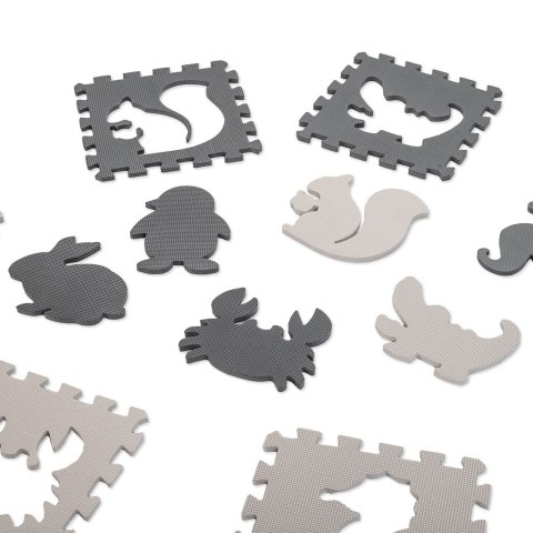 Mata edukacyjna dla dzieci piankowa puzzle szara 85 x 85 cm 9 elementów Mata edukacyjna dla dzieci piankowa puzzle szara 85 x 85 cm 9 elementów