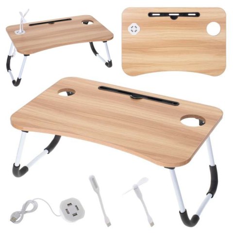 Stolik pod laptopa składany do łóżka podstawka śniadaniowa USB Stolik pod laptopa składany do łóżka podstawka śniadaniowa USB