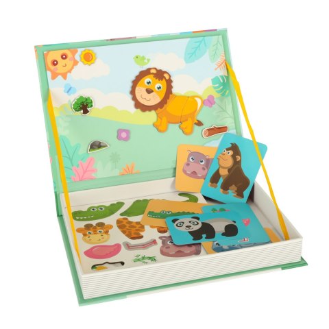 Książeczka magnetyczna układanka puzzle na magnes zwierzęta safari 47el. Książeczka magnetyczna układanka puzzle na magnes zwierzęta safari 47el.