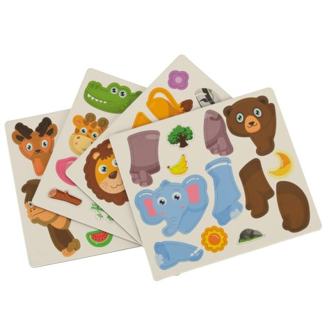 Książeczka magnetyczna układanka puzzle na magnes zwierzęta safari 47el. Książeczka magnetyczna układanka puzzle na magnes zwierzęta safari 47el.