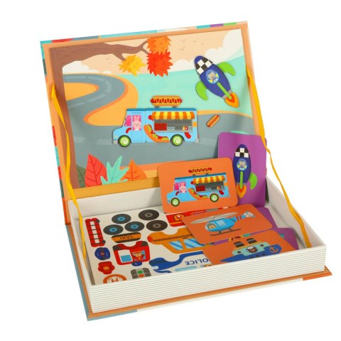Książeczka magnetyczna układanka puzzle z magnesem środki transportu Książeczka magnetyczna układanka puzzle z magnesem środki transportu