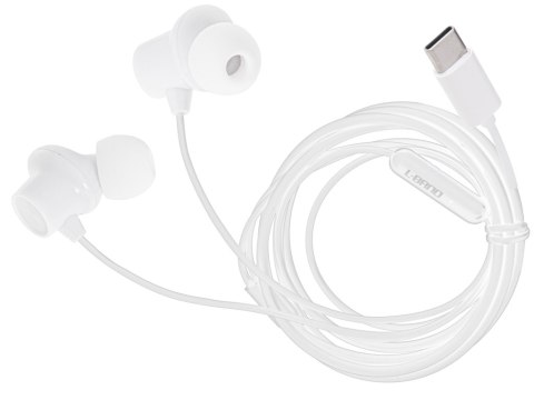 L-BRNO Słuchawki douszne przewodowe z mikrofonem typu c EP42 USB 120cm białe L-BRNO Słuchawki douszne przewodowe z mikrofonem typu c EP42 USB 120cm białe