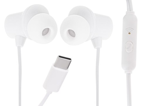 L-BRNO Słuchawki douszne przewodowe z mikrofonem typu c EP42 USB 120cm białe L-BRNO Słuchawki douszne przewodowe z mikrofonem typu c EP42 USB 120cm białe