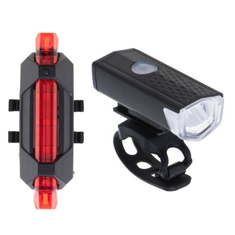 Lampka rowerowa LED zestaw tył-przód USB Lampka rowerowa LED zestaw tył-przód USB
