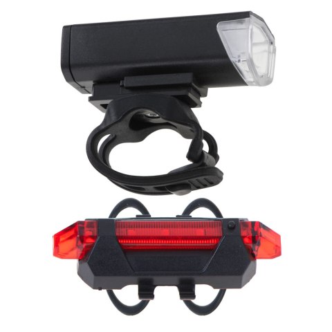 Lampka rowerowa LED zestaw tył-przód USB Lampka rowerowa LED zestaw tył-przód USB