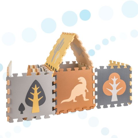 Mata edukacyjna piankowa puzzle kojec brązowa 143 x 143 cm 36 elementów Mata edukacyjna piankowa puzzle kojec brązowa 143 x 143 cm 36 elementów