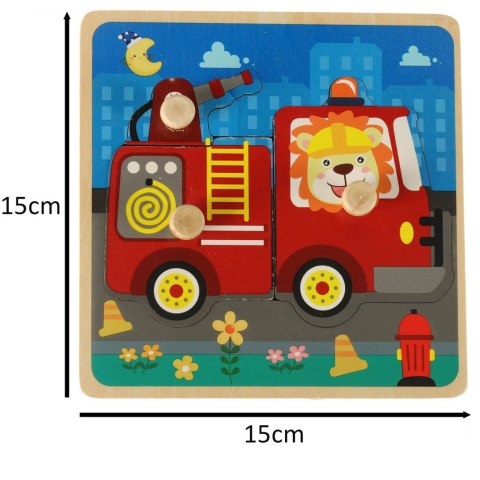 Puzzle drewniane sorter układanka straż pożarna Puzzle drewniane sorter układanka straż pożarna